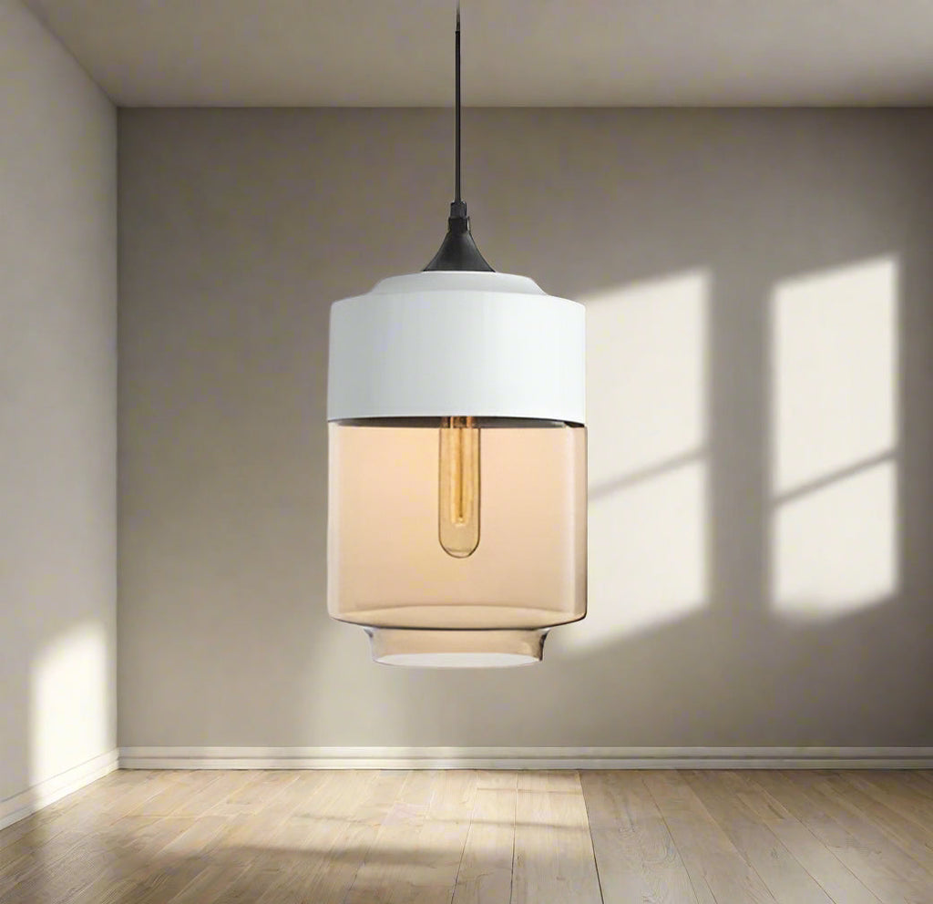Kirrae Glass and Wood Pendant Light Luxurious Design