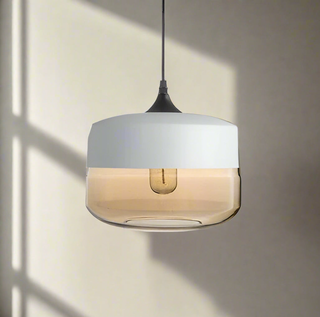 Kirrae Glass and Wood Pendant Light Luxurious Design