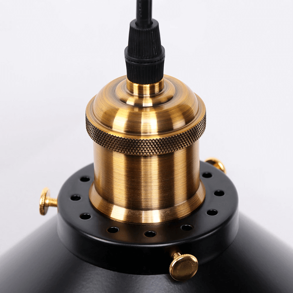 Nyra Brass Cone Pendant Light With Vintage Industrial Style