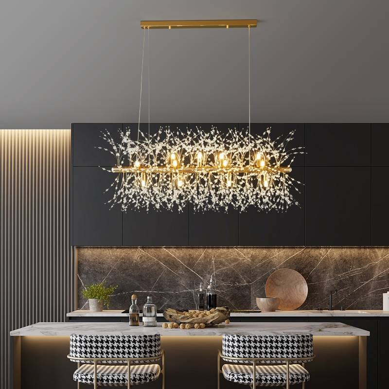 Aureline White And Gold LED Pendant Light For Living Room And Dining Area With Metal Frame