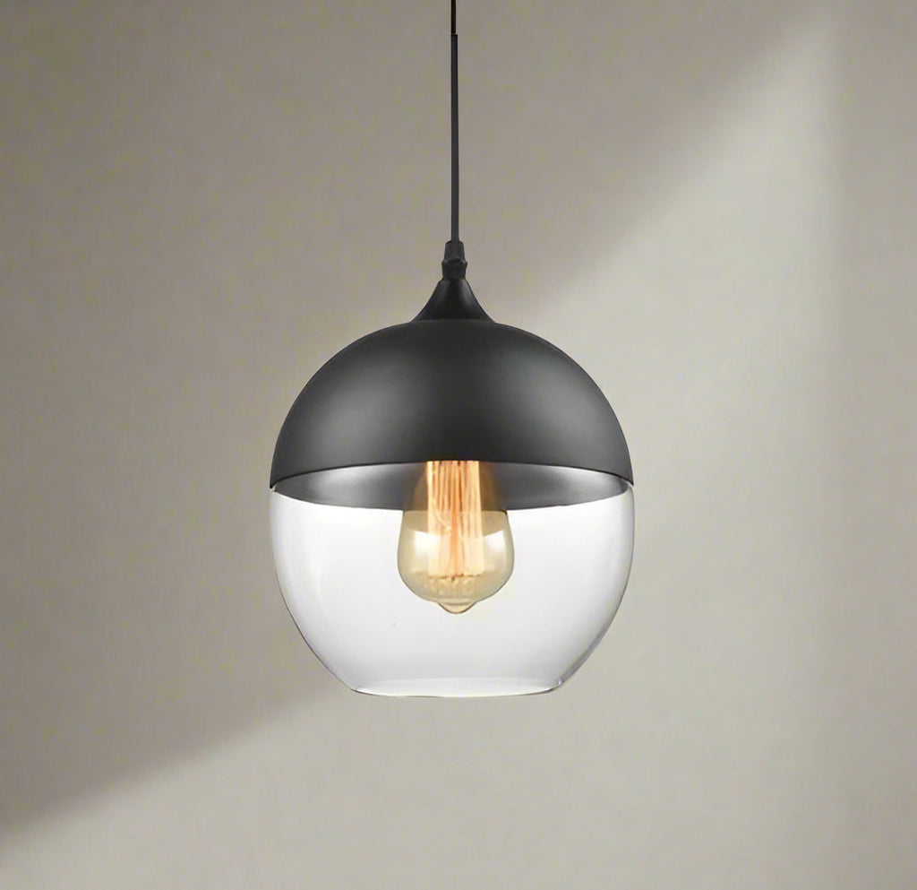 Kirrae Glass and Wood Pendant Light Luxurious Design