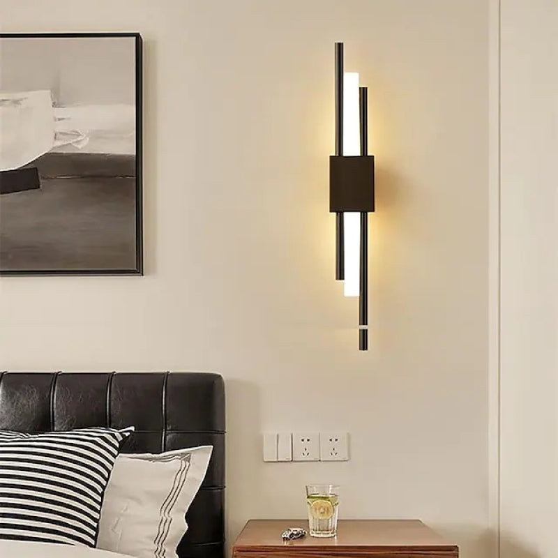 Aurelia NightGlow Wall Lamp Black and Gold LED for Bedroom