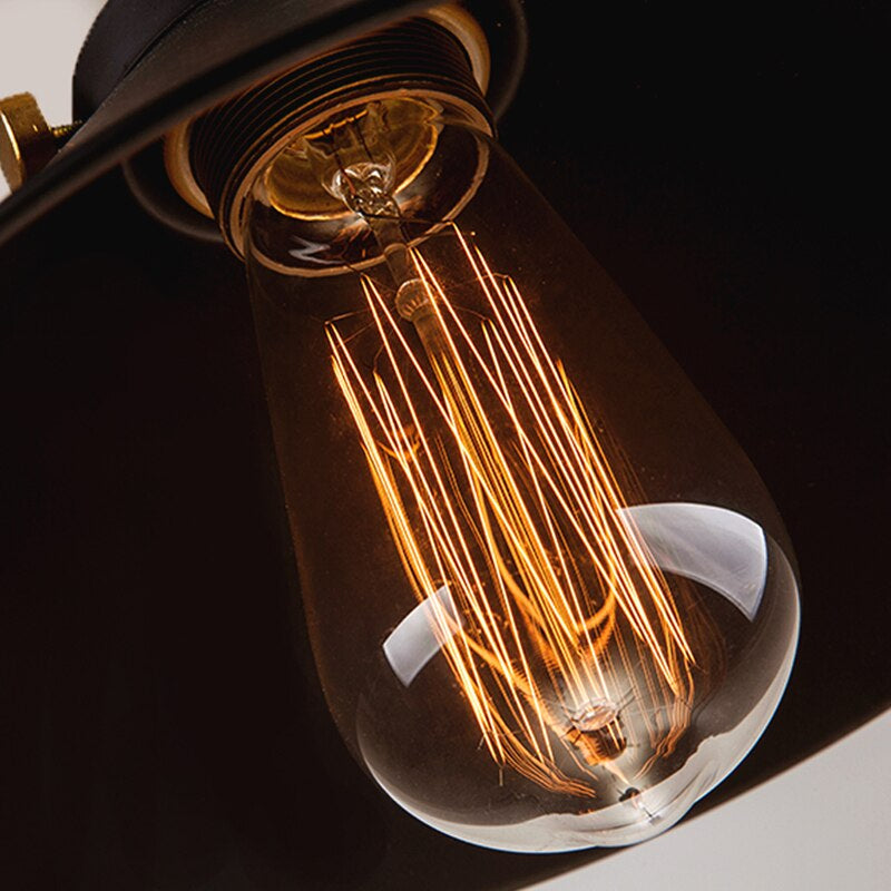 Nyra Brass Cone Pendant Light With Vintage Industrial Style