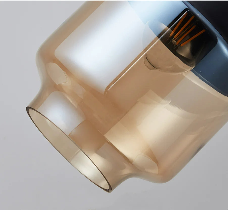 Kirrae Glass and Wood Pendant Light Luxurious Design