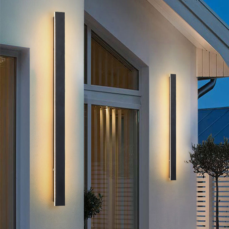NovaLine Black Metal LED Wall Lights for Garden and Hallway