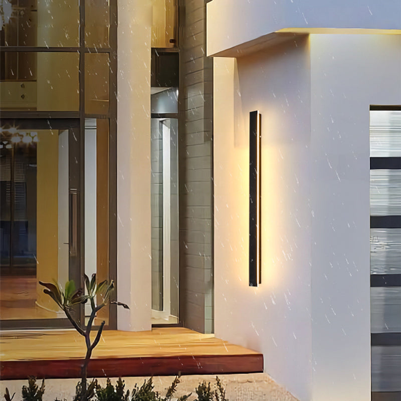 NovaLine Black Metal LED Wall Lights for Garden and Hallway