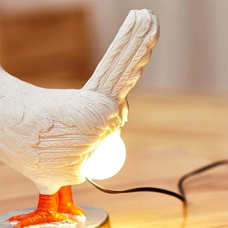 CluckGlow Chicken-Shaped Table Lamp Whimsical Night Light