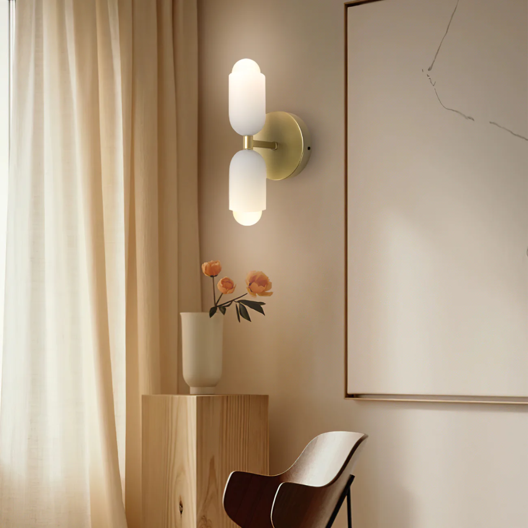 NovaArc Dual-Head Wall Lamp For Modern Interiors Soft Glow