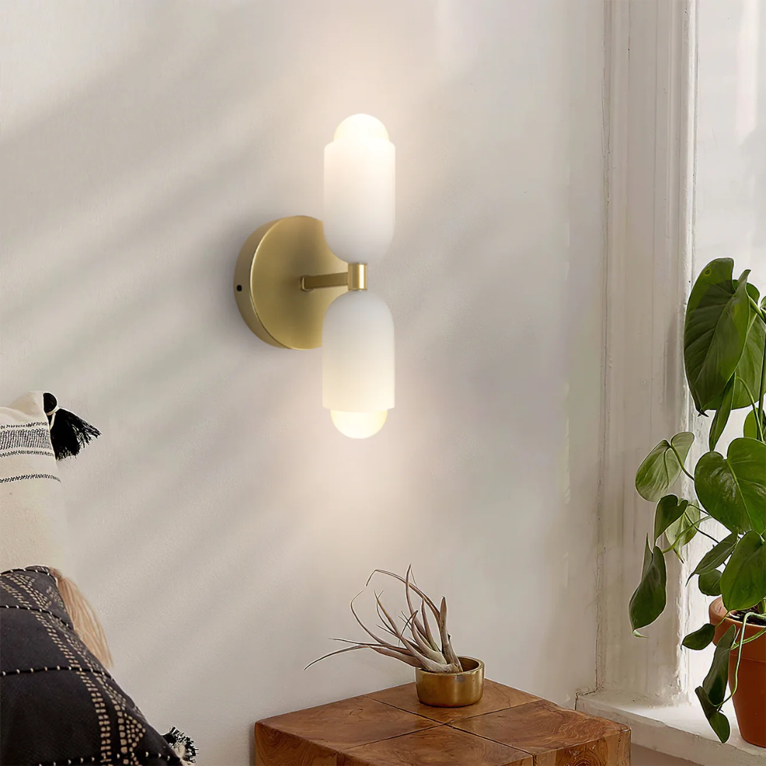 NovaArc Dual-Head Wall Lamp For Modern Interiors Soft Glow