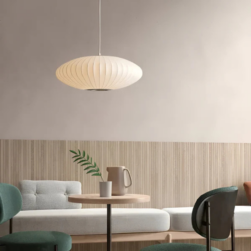 LumiSilk Sora Pendant Light Japanese Silk Shade Lamp