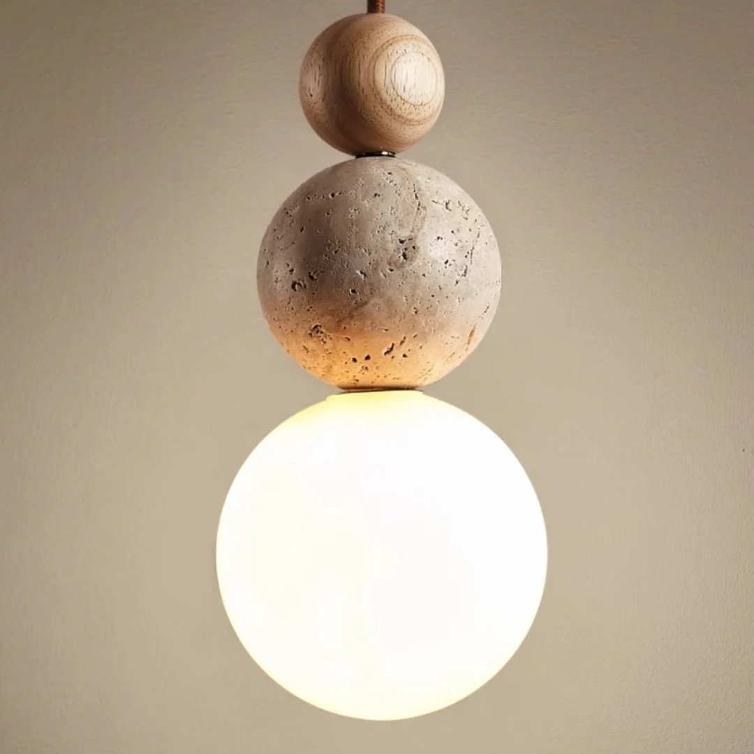 TerraVero Travertine Pendant Lamp for Dining and Living