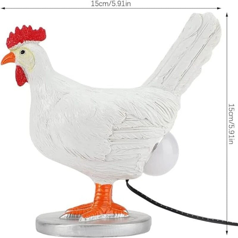 CluckGlow Chicken-Shaped Table Lamp Whimsical Night Light