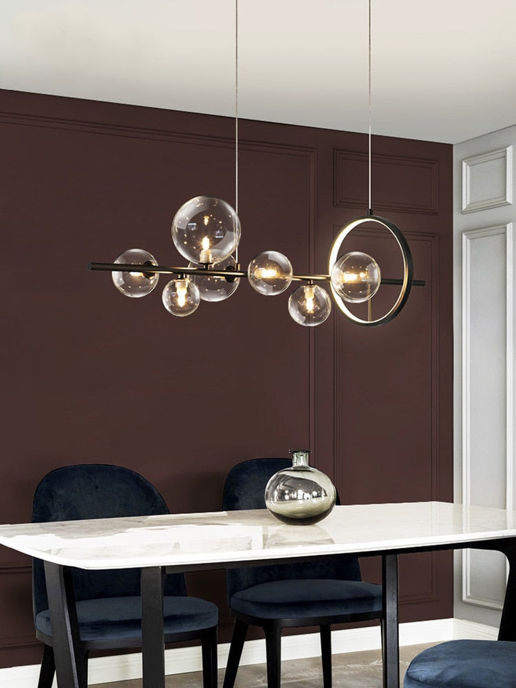 AquaOrb Glass Bubble Chandelier With Transparent Glow