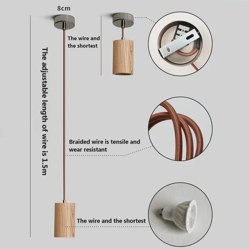 Kirrea Timber Pendant Light In Nordic Style Warm Scandinavian Wood Glow For Living Room