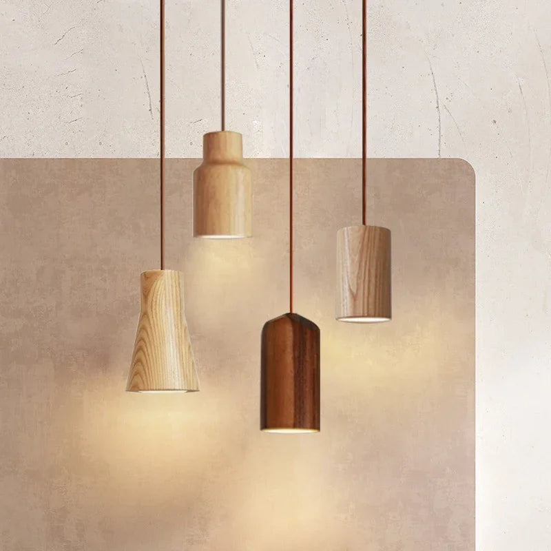Kirrea Timber Pendant Light In Nordic Style Warm Scandinavian Wood Glow For Living Room