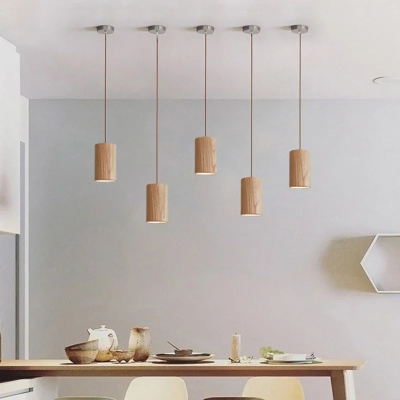 Kirrea Timber Pendant Light In Nordic Style Warm Scandinavian Wood Glow For Living Room