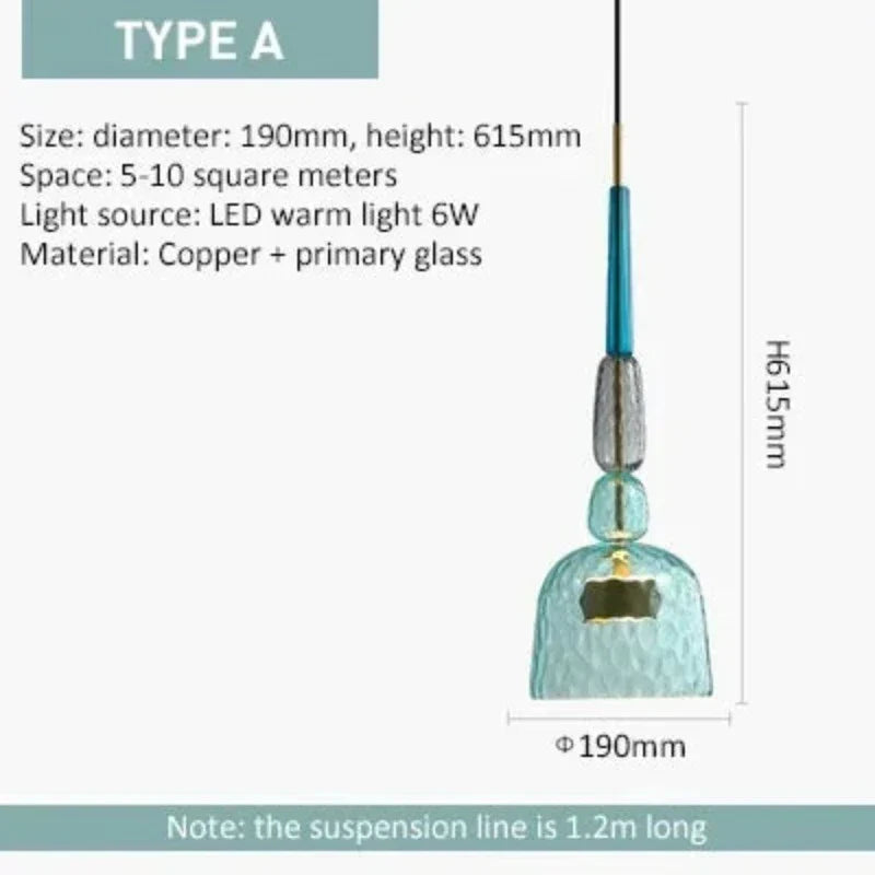 LumaVibe Glass Pendant Lights In Vivid Colors For Home Modern Urban Design And Artful Illumination