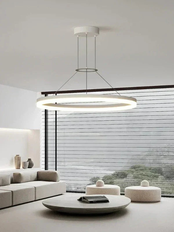 Lunaro Slim Suspension Pendant Light, Sleek Modern Pendant Lamp For Contemporary Living Spaces