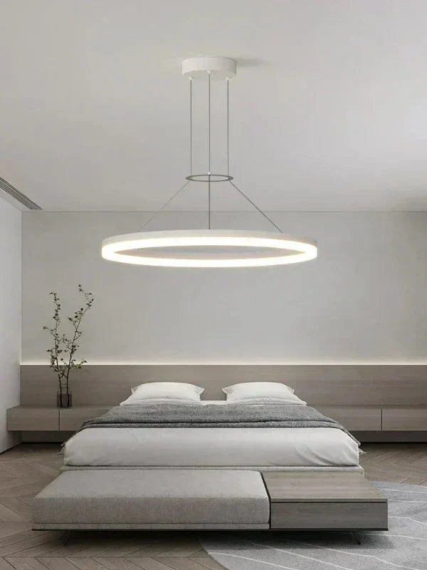 Lunaro Slim Suspension Pendant Light, Sleek Modern Pendant Lamp For Contemporary Living Spaces
