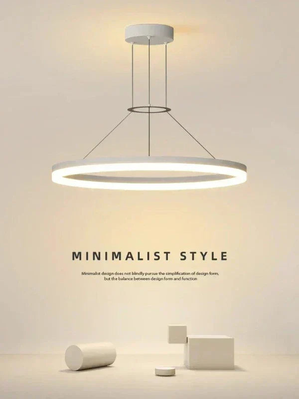 Lunaro Slim Suspension Pendant Light, Sleek Modern Pendant Lamp For Contemporary Living Spaces