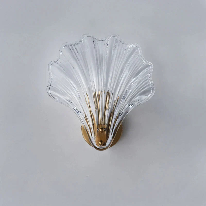 Marisol Shell Glass Wall Sconce By LumenSea With Warm Ambient Glow For Coastal Home Interiors