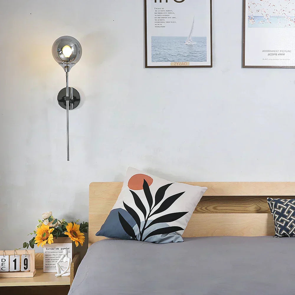 NordLume Glass Wall Light Scandinavian Modern Design