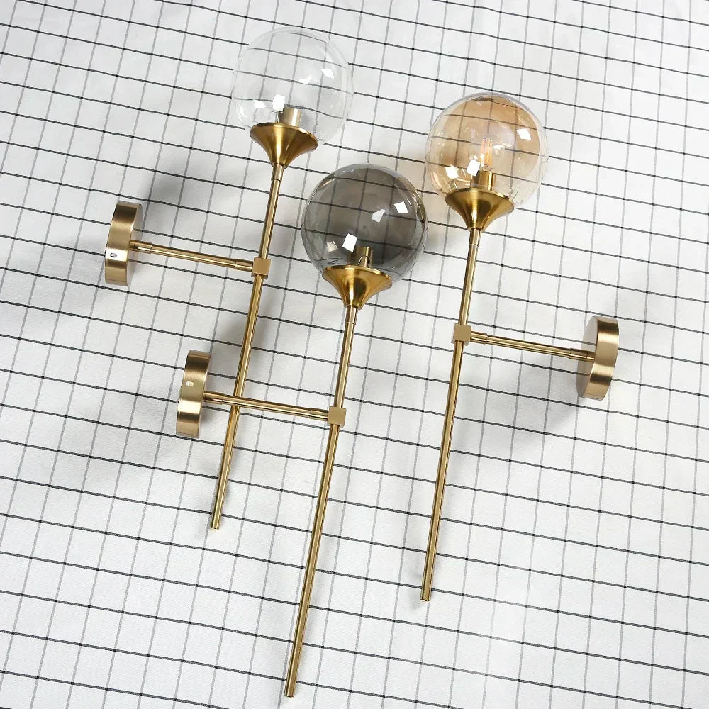 NordLume Glass Wall Light Scandinavian Modern Design