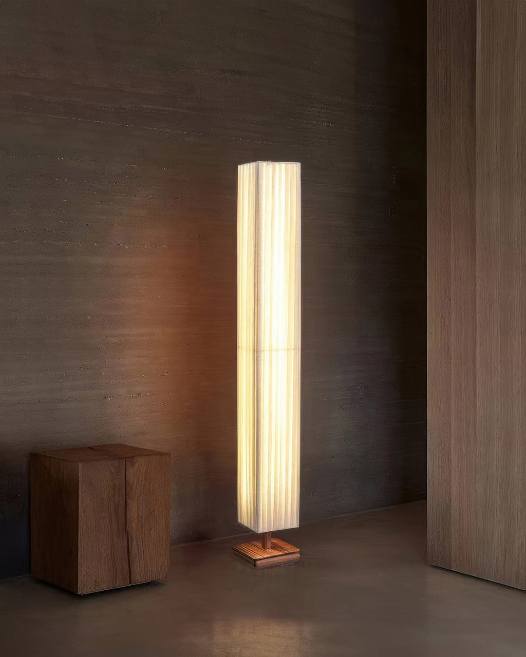 Kiyomi Wabi-Sabi Oriental Floor Lamp With Serene Minimalist Design For Living Room And Reading Nook