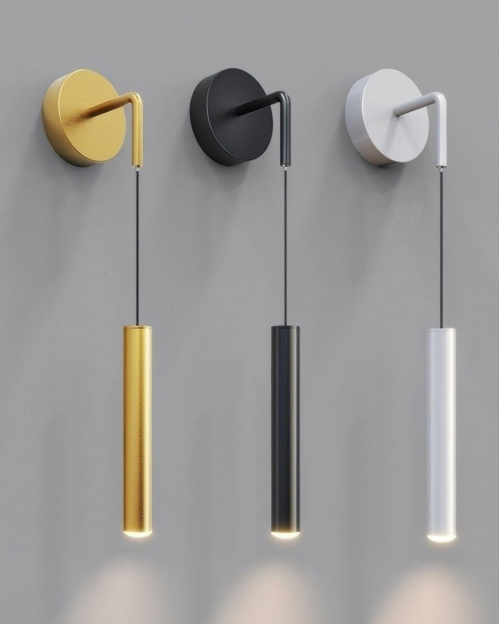 Lunaris Modern Cylinder LED Wall Sconce For Hallways Bedrooms Living Rooms And Office Spaces