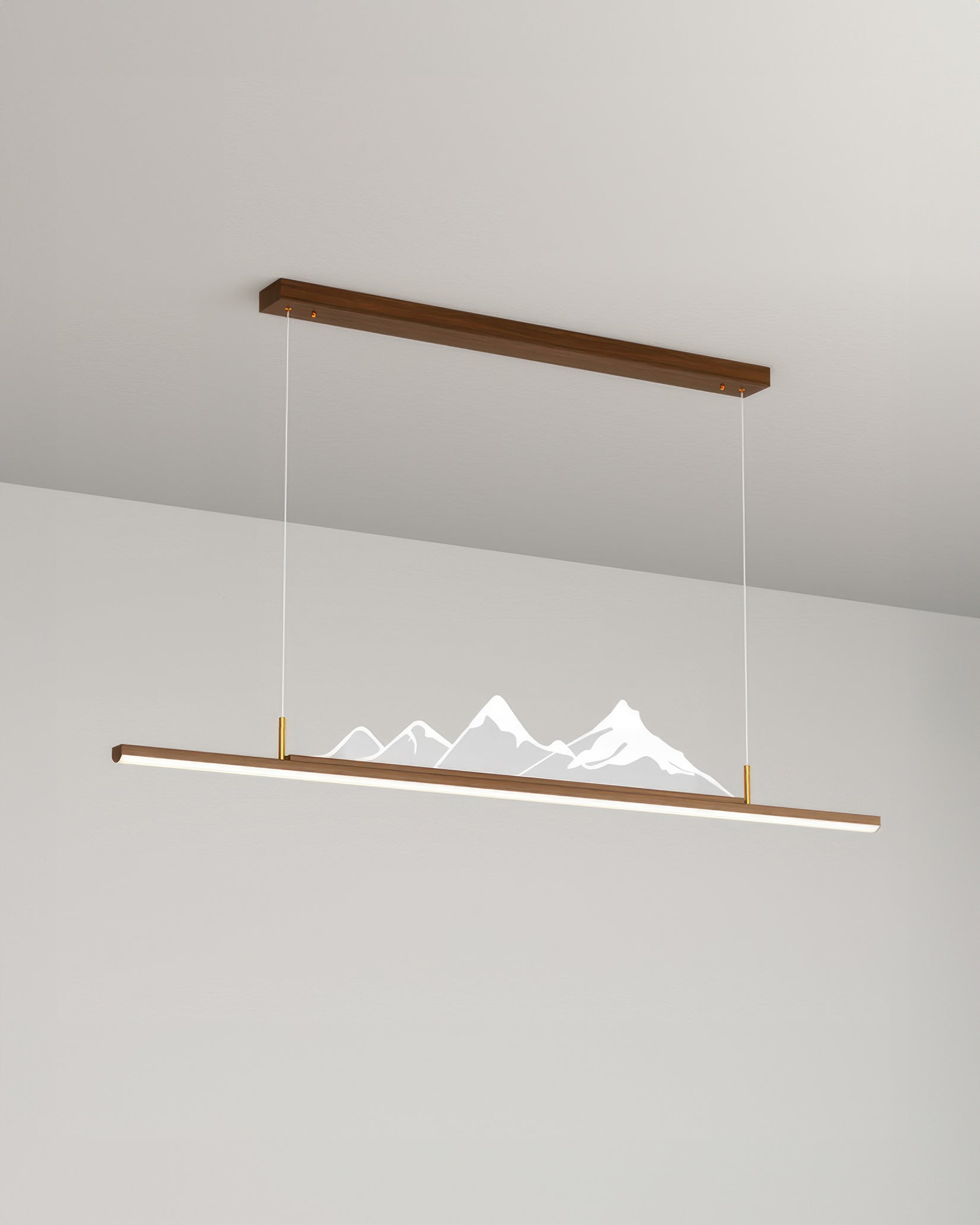 Zen Long-Grain Wood Pendant Light in Japanese Style