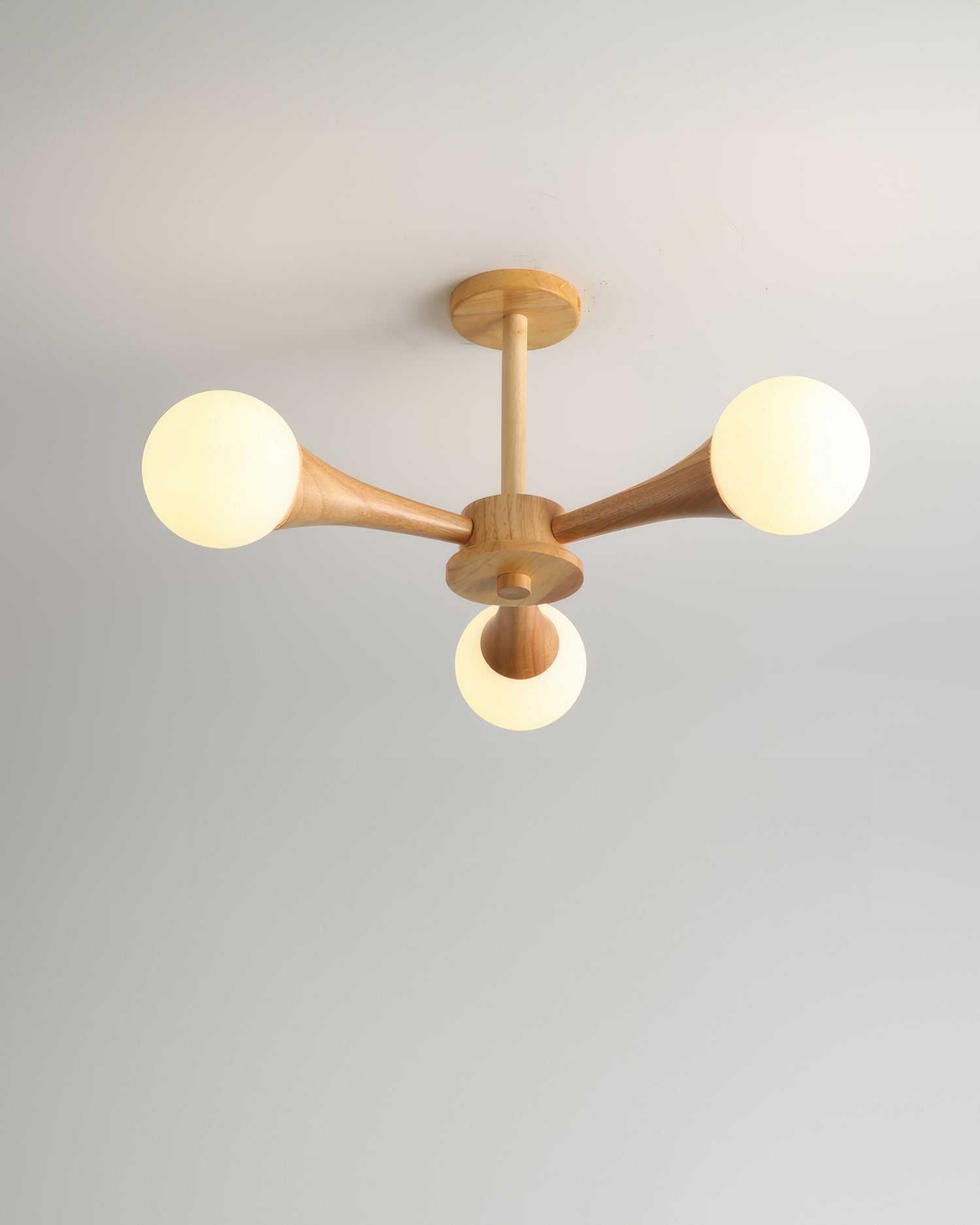 EiraWood Nordic Walnut Minimalist Hanging Pendant Light With Adjustable Warm Glow For Modern Spaces