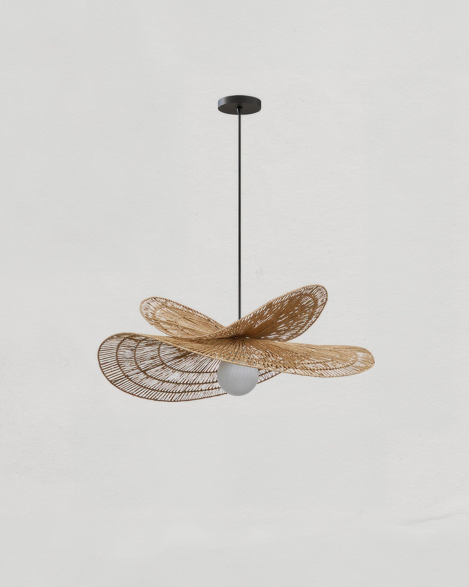 AzumiWoven Japanese Inspired Wabi Sabi Rattan Chandelier Handwoven From Natural Rattan For Ambient Lighting