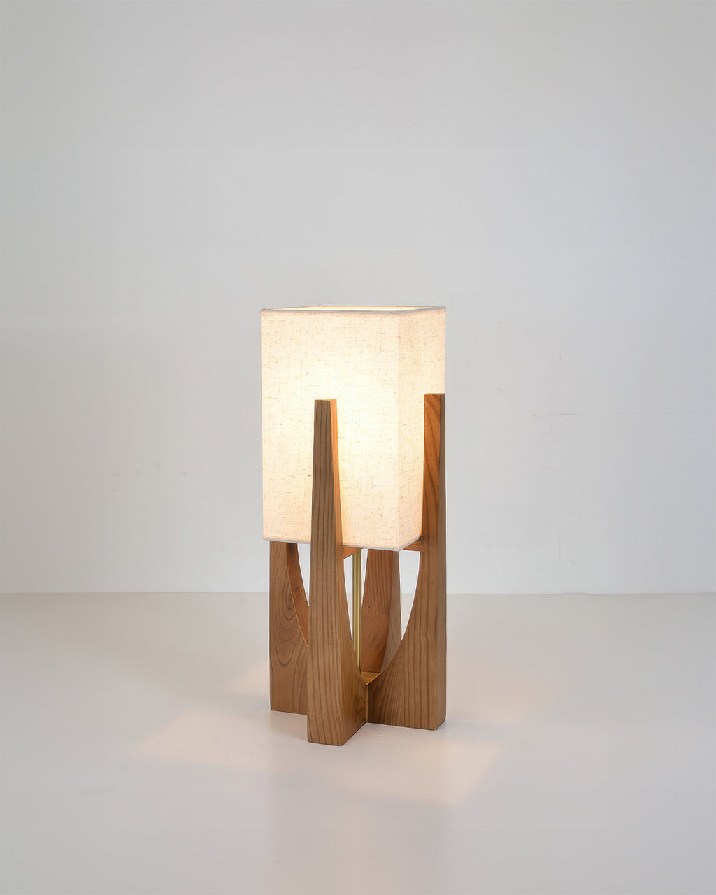 Haru Japanese Inspired Walnut Floor Lamp With Brass Accents And Minimalist Design