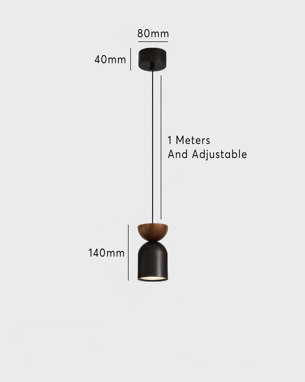 Marinor Walnut And Brass Flying Saucer Pendant Light With Mid Century Modern Silhouette