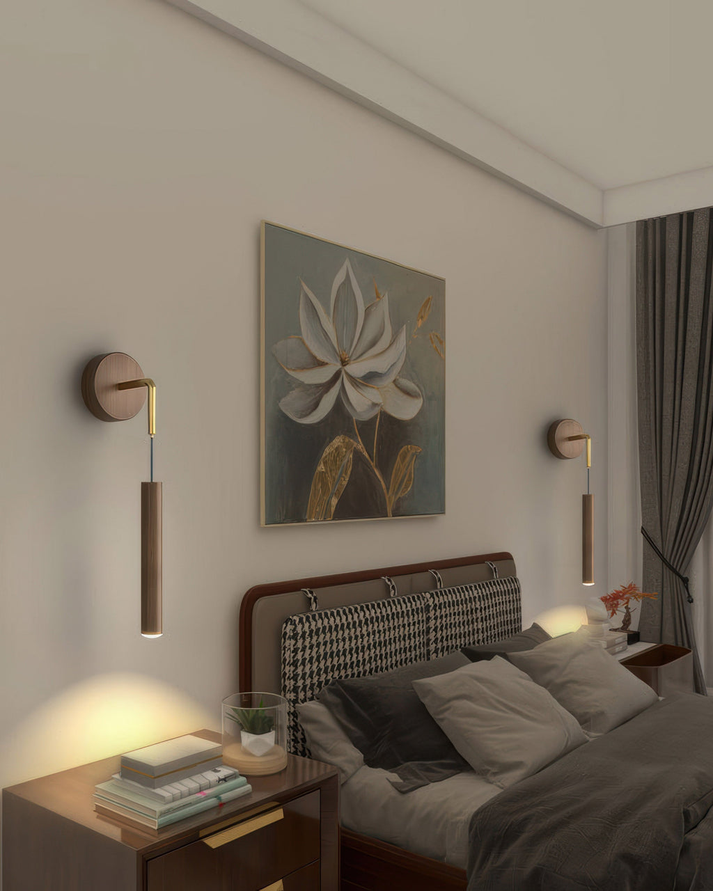 Lunaris Modern Cylinder LED Wall Sconce For Hallways Bedrooms Living Rooms And Office Spaces