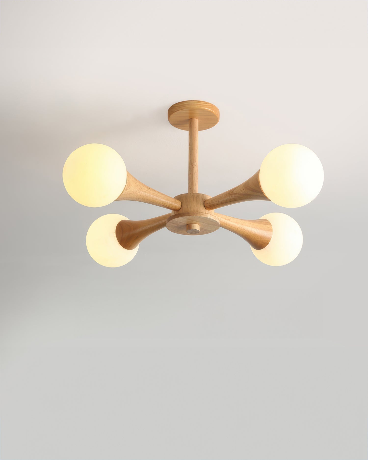 EiraWood Nordic Walnut Minimalist Hanging Pendant Light With Adjustable Warm Glow For Modern Spaces