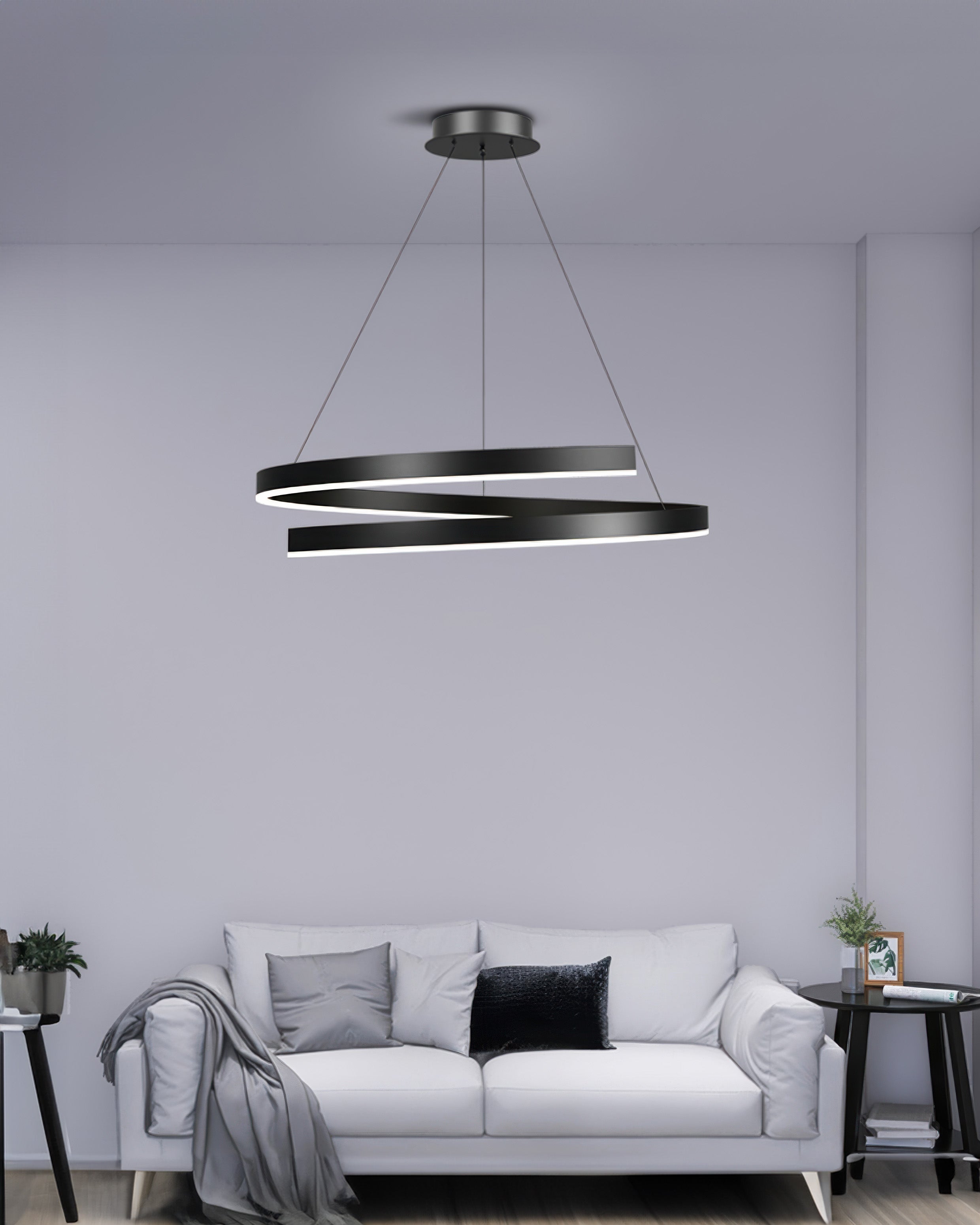 Marcelli Mahogany Style Designer Chandelier With Adjustable Angles And Aluminum Woodgrain Finish