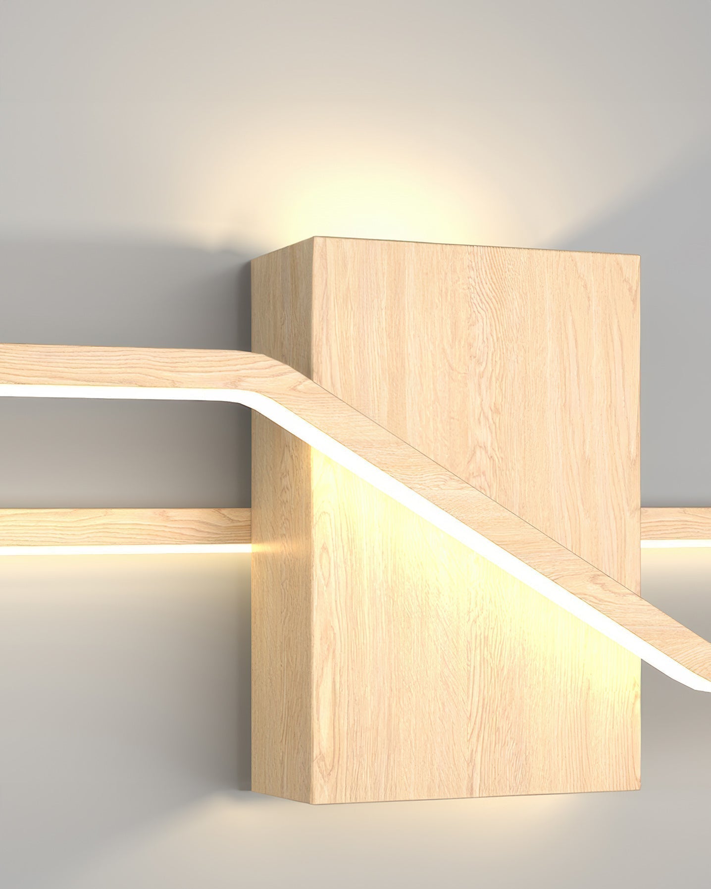 Averin Minimalist LED Wall Lamp With Wood Grain Finish For Modern Interiors Eco Friendly Lighting