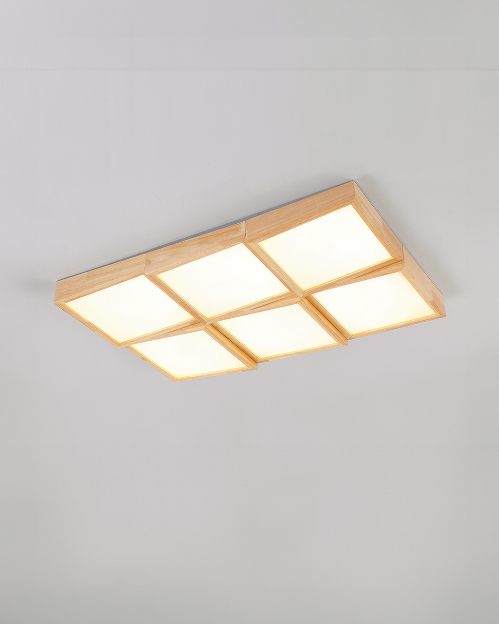 Ardena Walnut Ceiling Light Modernist LED Fixture With Natural Log Body Energy Efficient Soft Glow