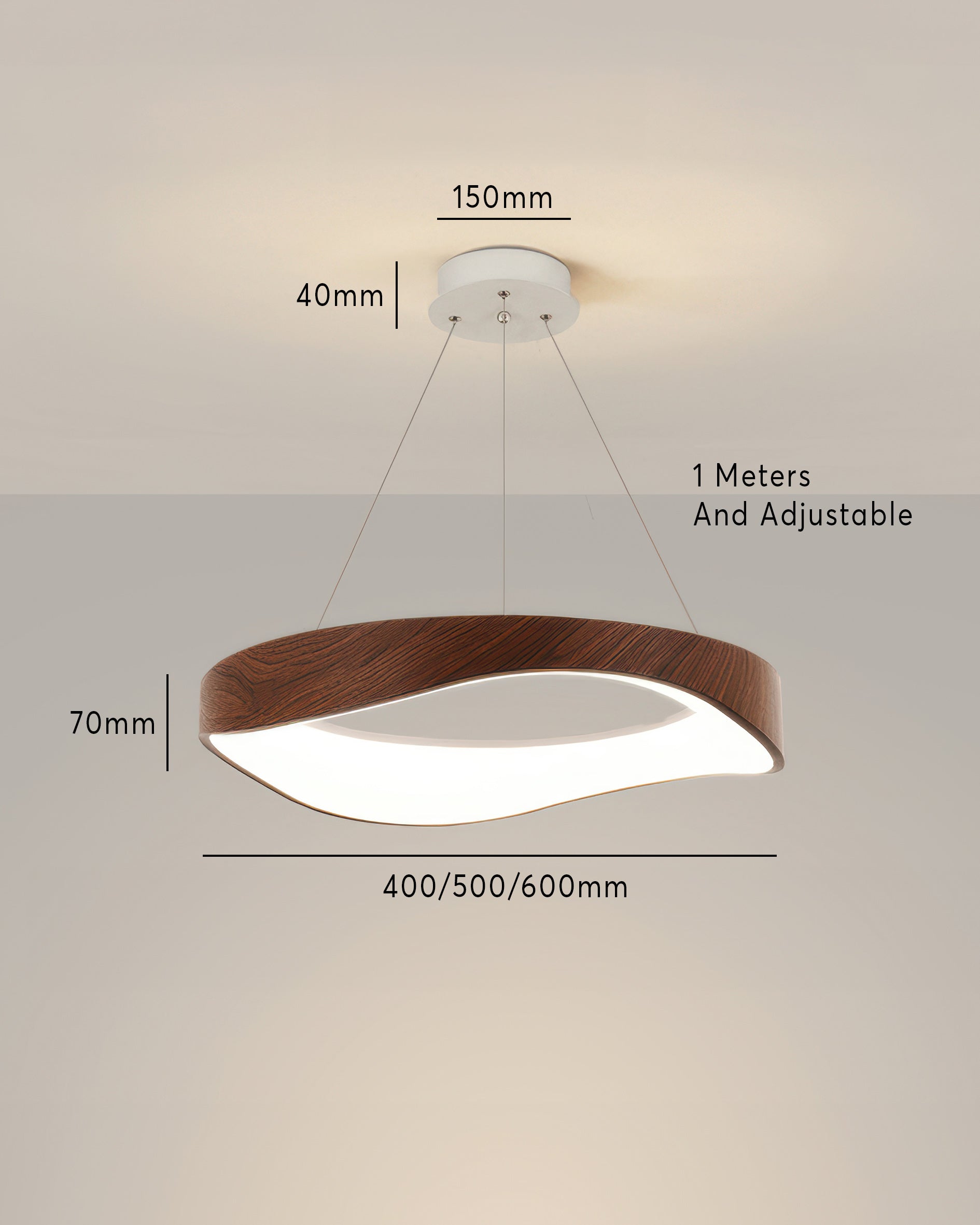 Lámpara colgante LED Lunara en forma de anillo por Vellore para interiores modernos Lámpara colgante redonda moderna para cocina comedor sala pasillo
