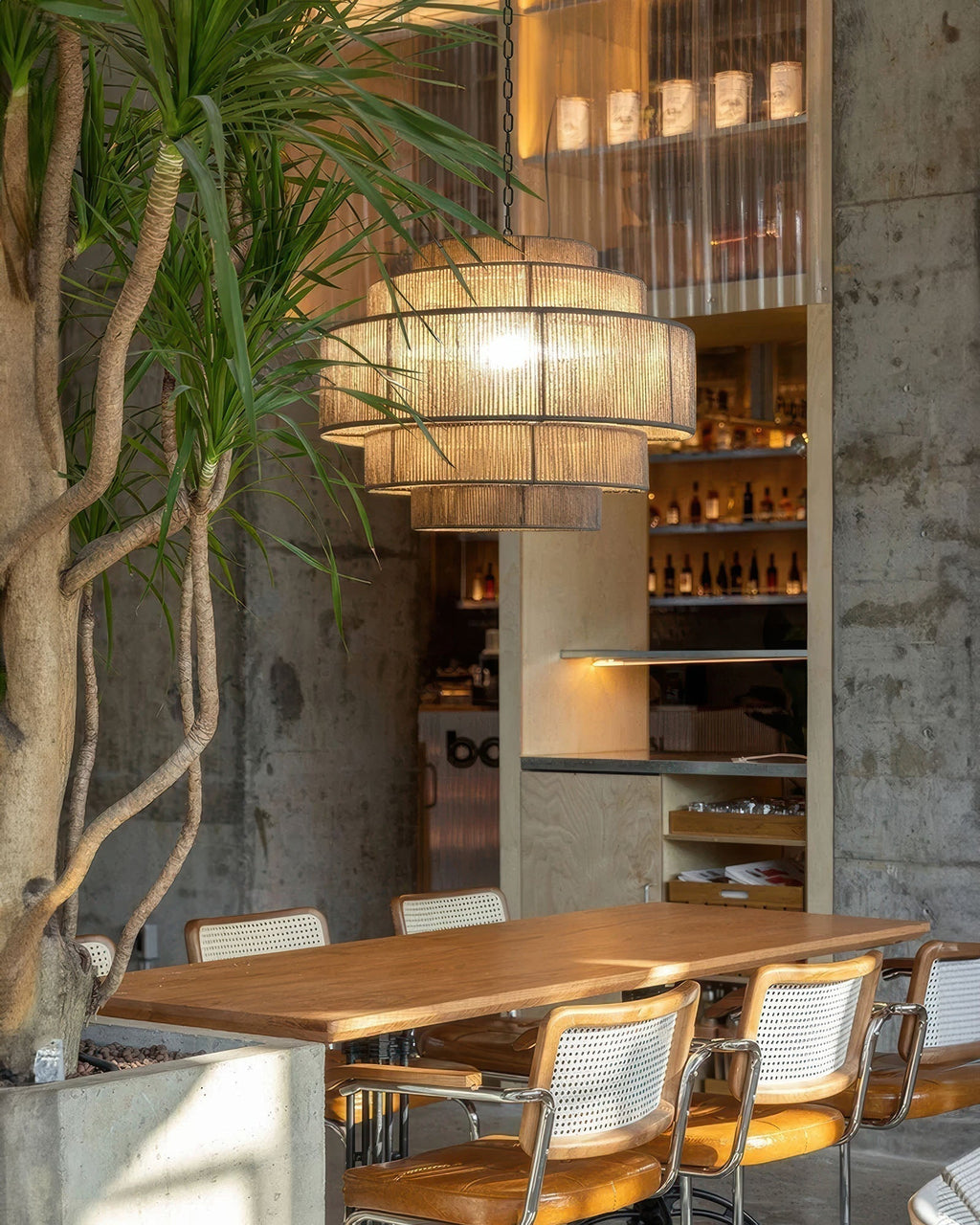 SolaraWick Handwoven Rattan Chandelier With Hemp Rope Accents For Warm Rustic Interiors And Living Spaces