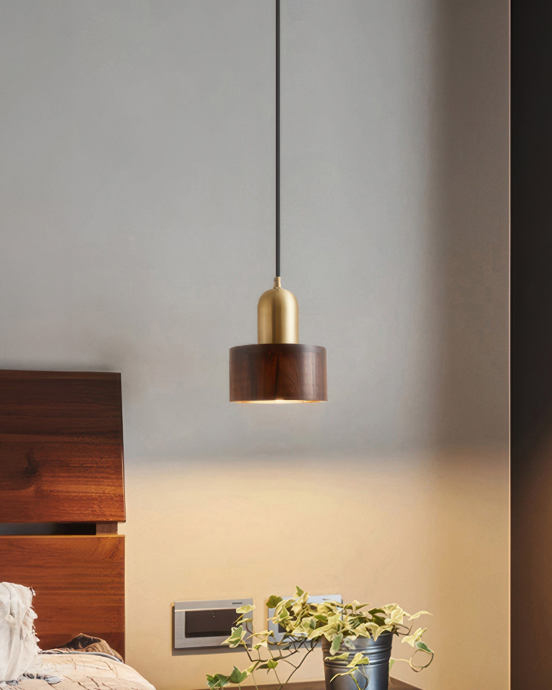 Mizuna Cylinder Pendant Light Japanese Inspired Hanging Lamp, Minimalist Modern Ceiling Fixture For Tranquil Ambience