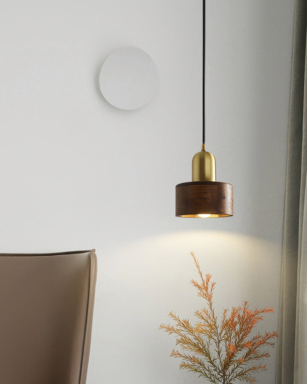 Mizuna Cylinder Pendant Light Japanese Inspired Hanging Lamp, Minimalist Modern Ceiling Fixture For Tranquil Ambience