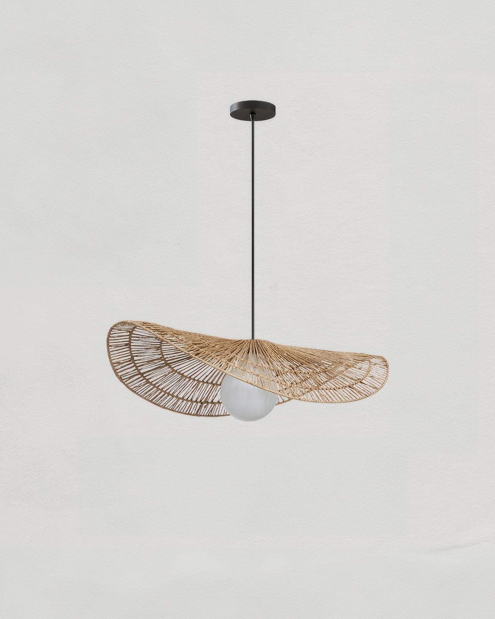 AzumiWoven Japanese Inspired Wabi Sabi Rattan Chandelier Handwoven From Natural Rattan For Ambient Lighting