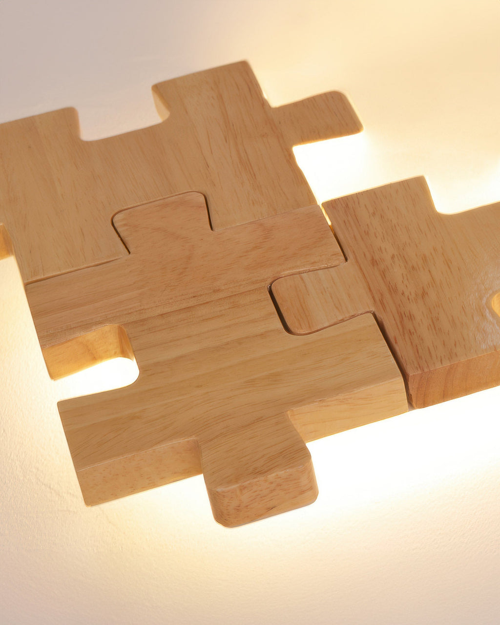 Nordlyn Wood Puzzle LED Wall Sconce Lamp In Modern Nordic Minimalist Style For Ambient Room Lighting
