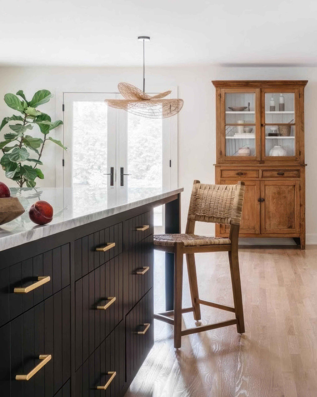 AzumiWoven Japanese Inspired Wabi Sabi Rattan Chandelier Handwoven From Natural Rattan For Ambient Lighting