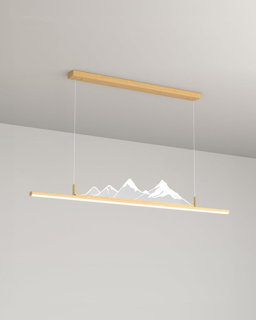 Zen Long-Grain Wood Pendant Light in Japanese Style