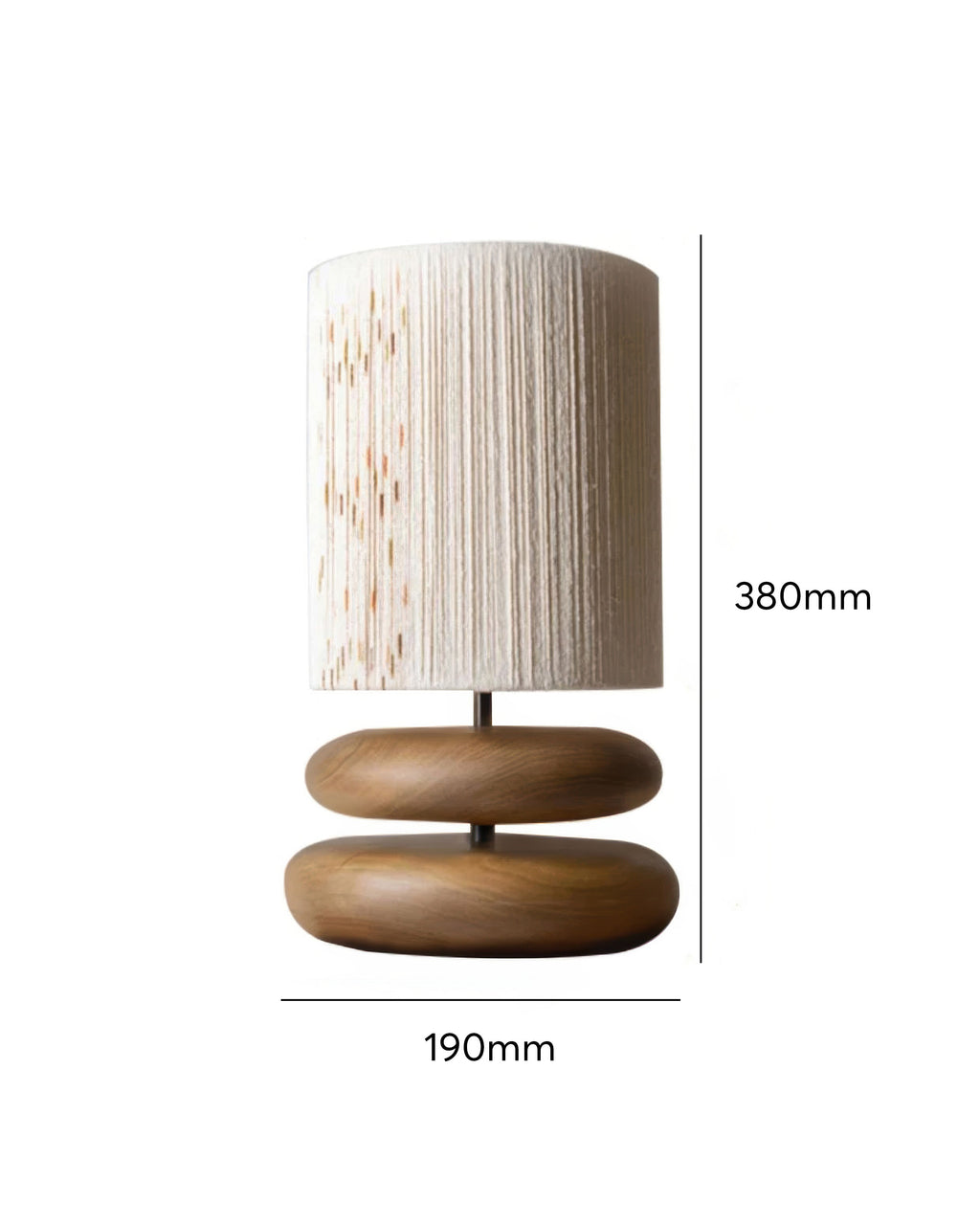 Arbelle Tranquil Wood Table Lamp, Minimalist Wood Base Table Lamp Compatible With LED Bulbs And Energy Efficient