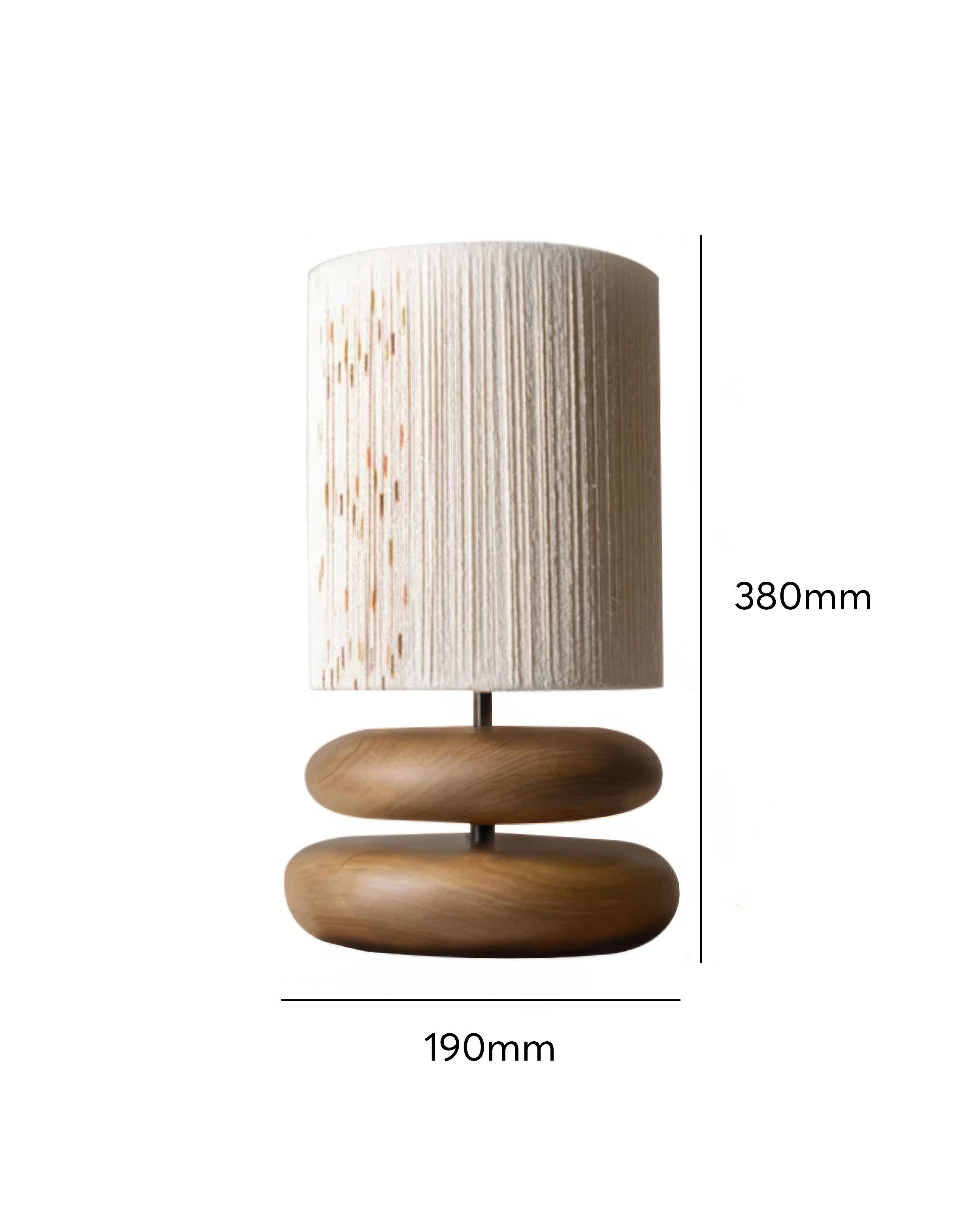 Arbelle Tranquil Wood Table Lamp, Minimalist Wood Base Table Lamp Compatible With LED Bulbs And Energy Efficient