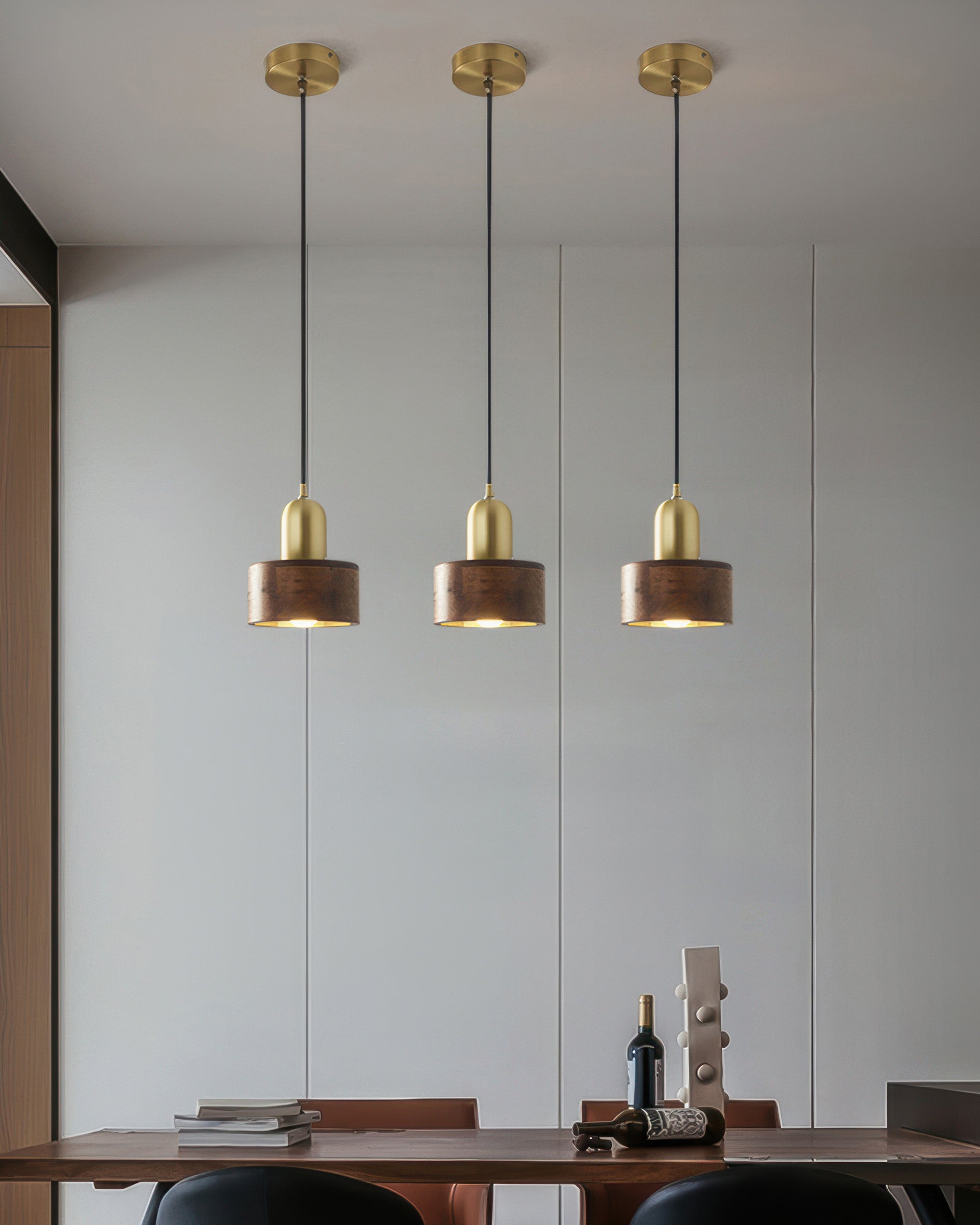 Mizuna Cylinder Pendant Light Japanese Inspired Hanging Lamp, Minimalist Modern Ceiling Fixture For Tranquil Ambience